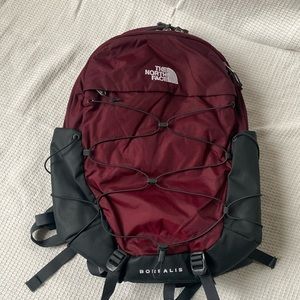 THE NORTH FACE Women's Borealis Laptop Backpack, Regal Red/Asphalt Grey